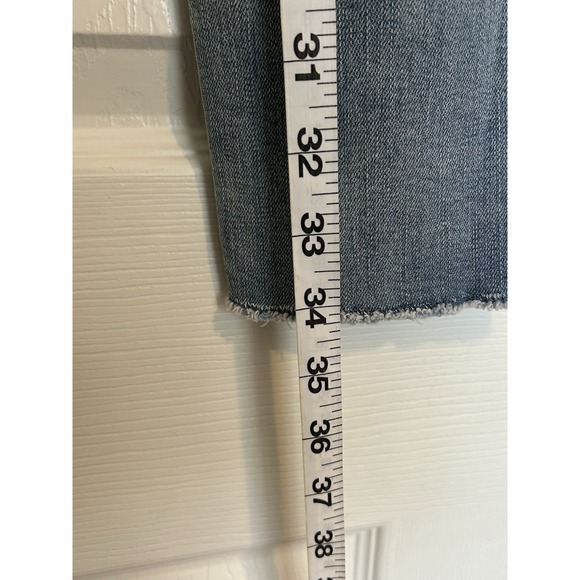 Kensie Jeans Light Wash Floral Embroidered Raw Hem Women's Jeans Size 8 29 - Picture 14 of 16